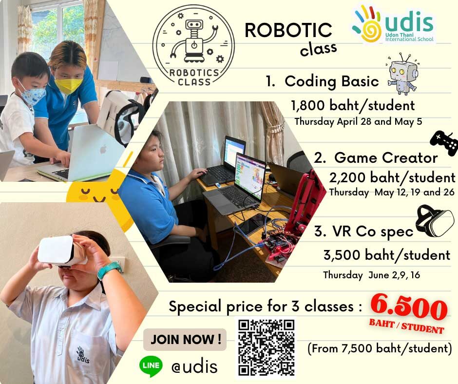 Robotics club at Udon Thani International School